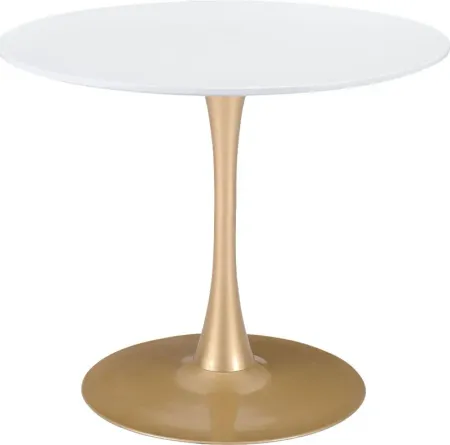 Sosie Gold Round Dining Table