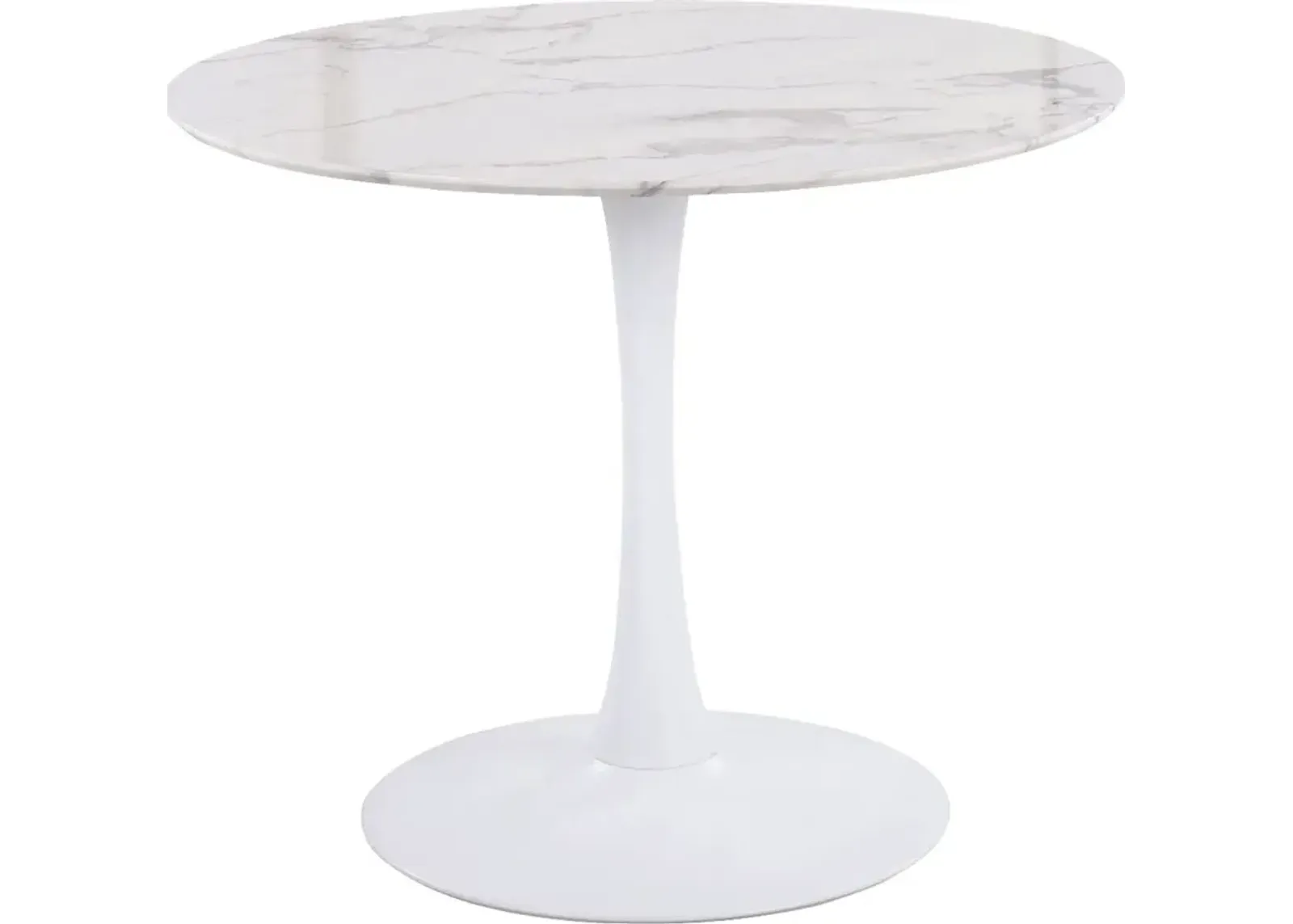 Mulroy White Marble Dining Table