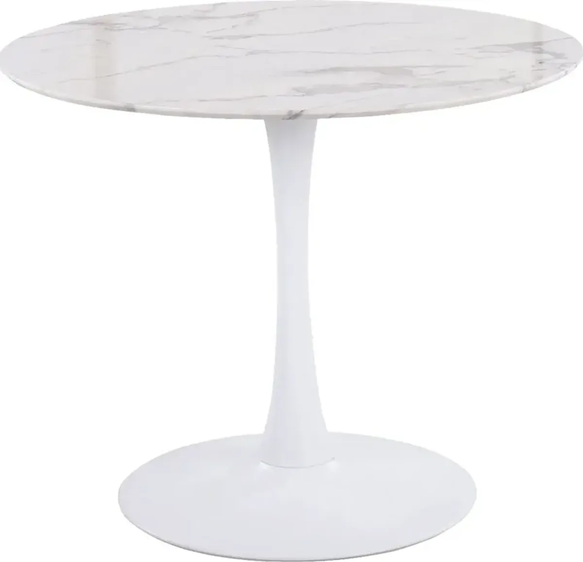 Mulroy White Marble Dining Table