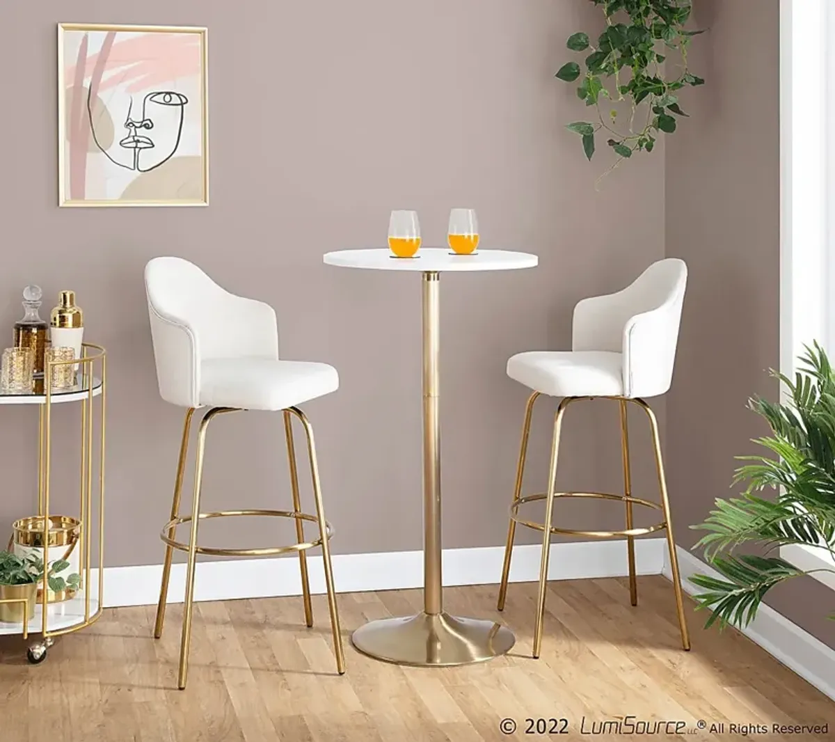 Stillforrest White Adjustable Dining Table