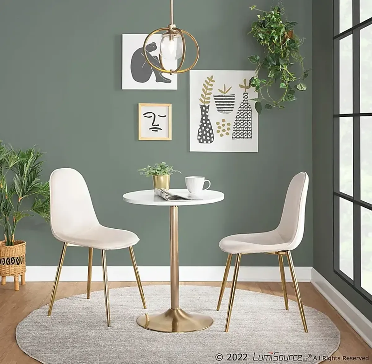 Stillforrest White Adjustable Dining Table