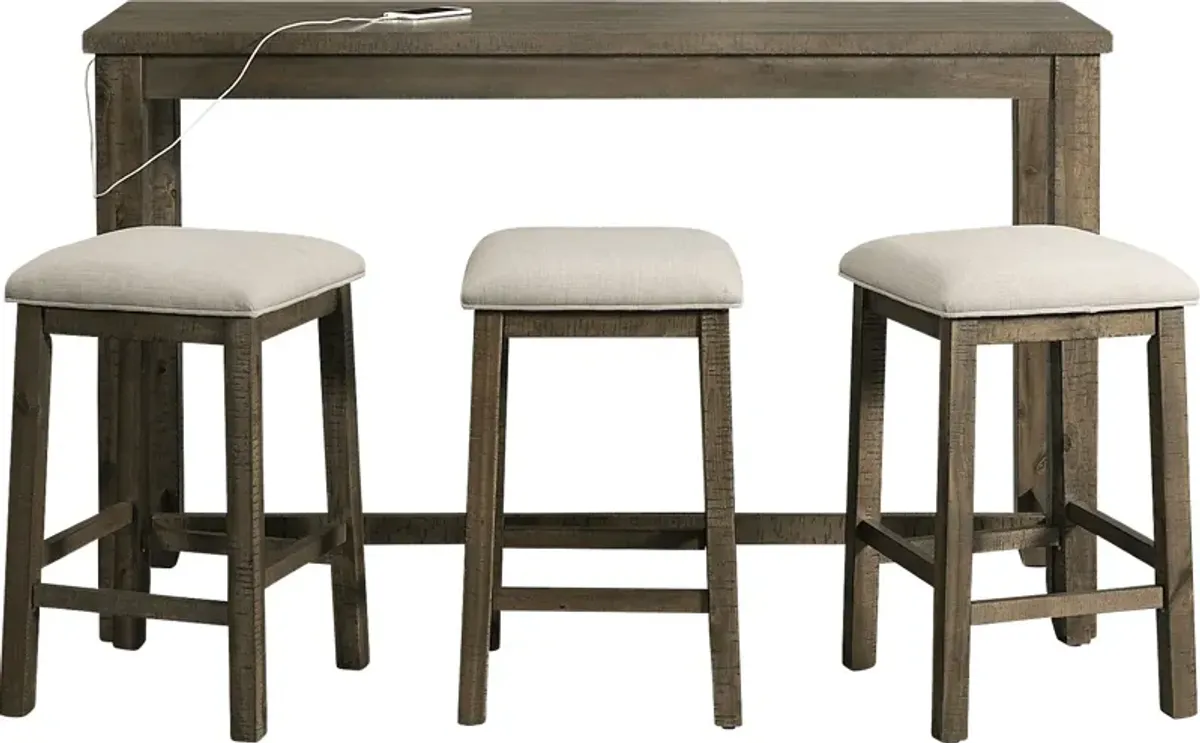 Ampezo Gray Bar Table with Stools