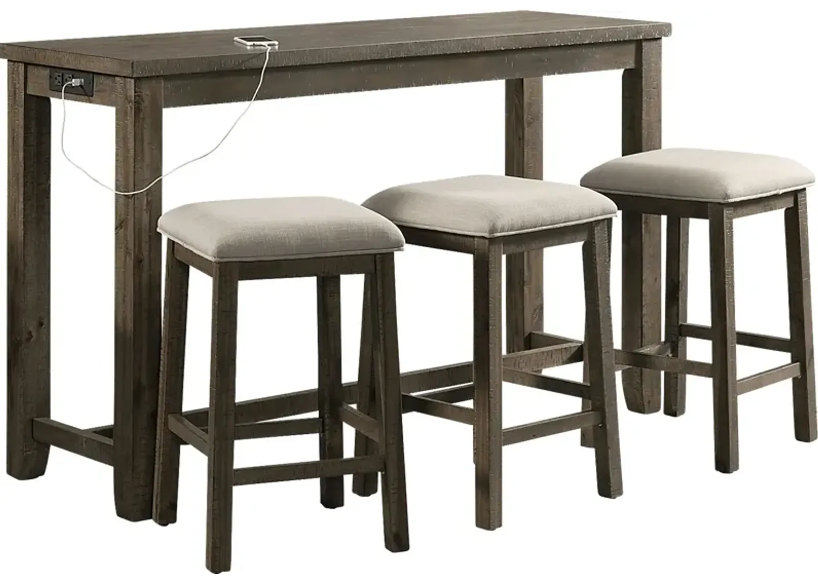 Ampezo Gray Bar Table with Stools