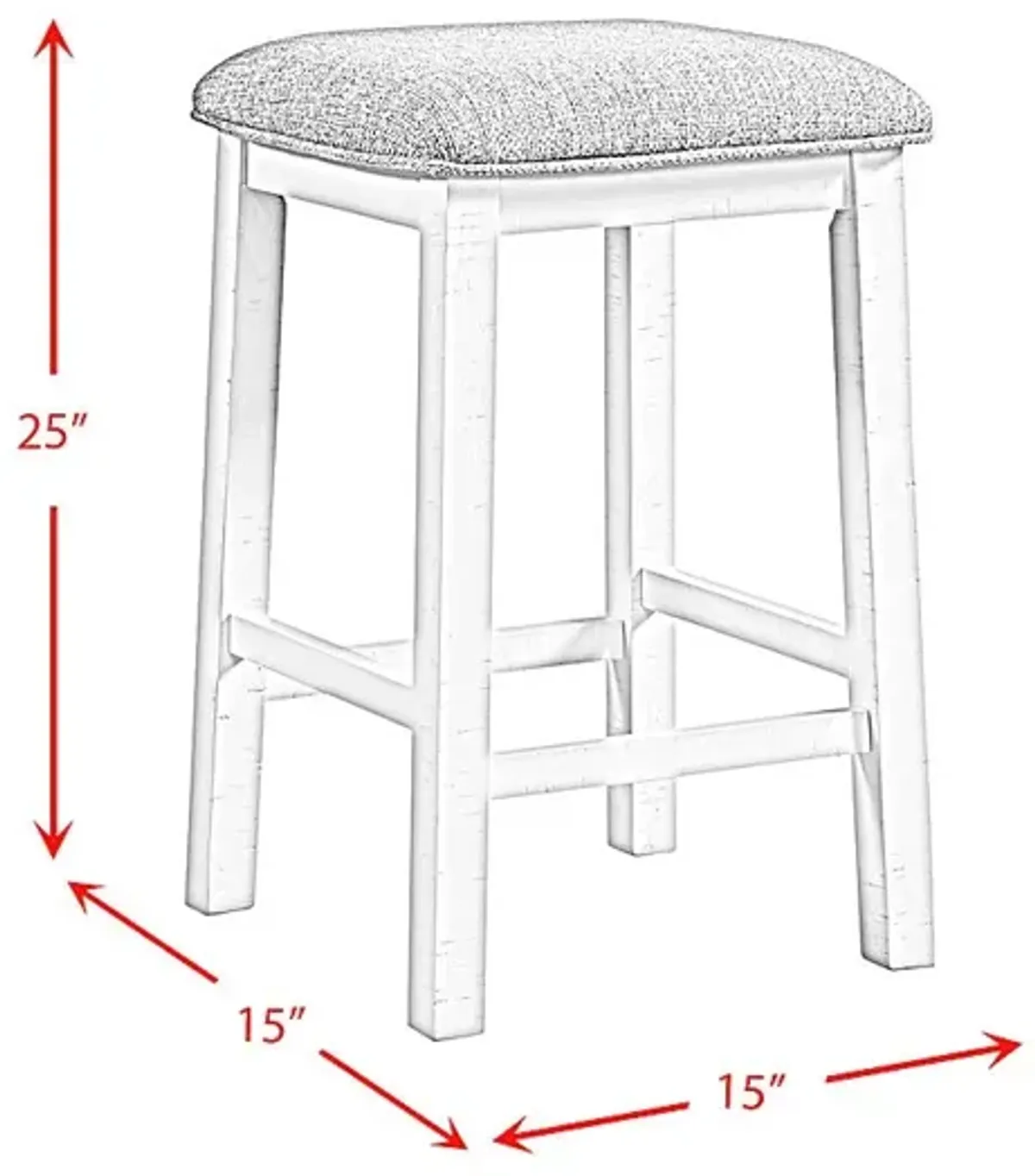 Ampezo White Bar Table with Stools