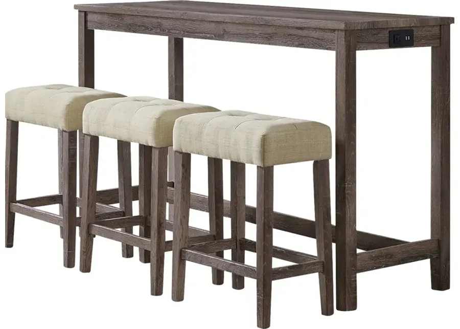 Amepela Gray 4 Pc Bar Height Table Set