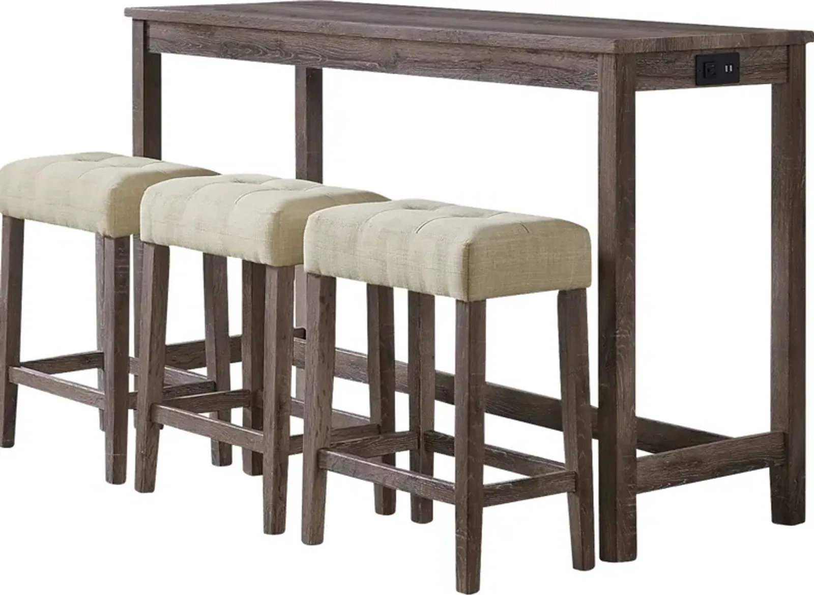 Amepela Gray 4 Pc Bar Height Table Set