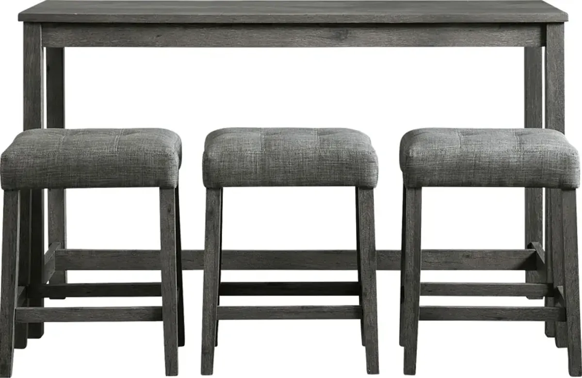 Enoka Charcoal 3 Pc Dining Table Set