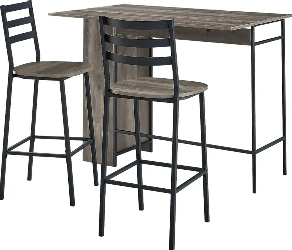 Burton Street Gray 3 Pc Counter Height Table Set