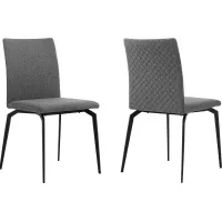 Hayla Gray Dining Chair, Set of 2