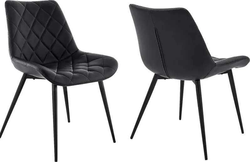 Hayleah Black Dining Chair, Set of 2