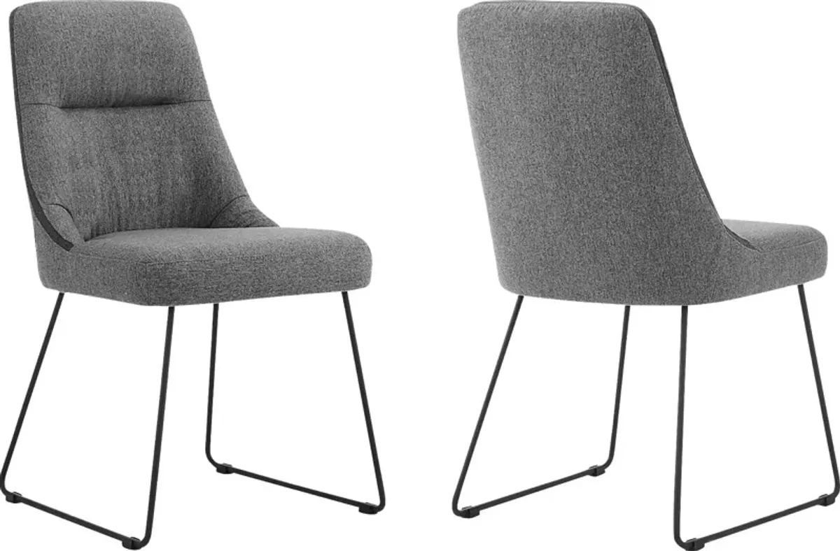 Quinnlane Gray Dining Chair, Set of 2