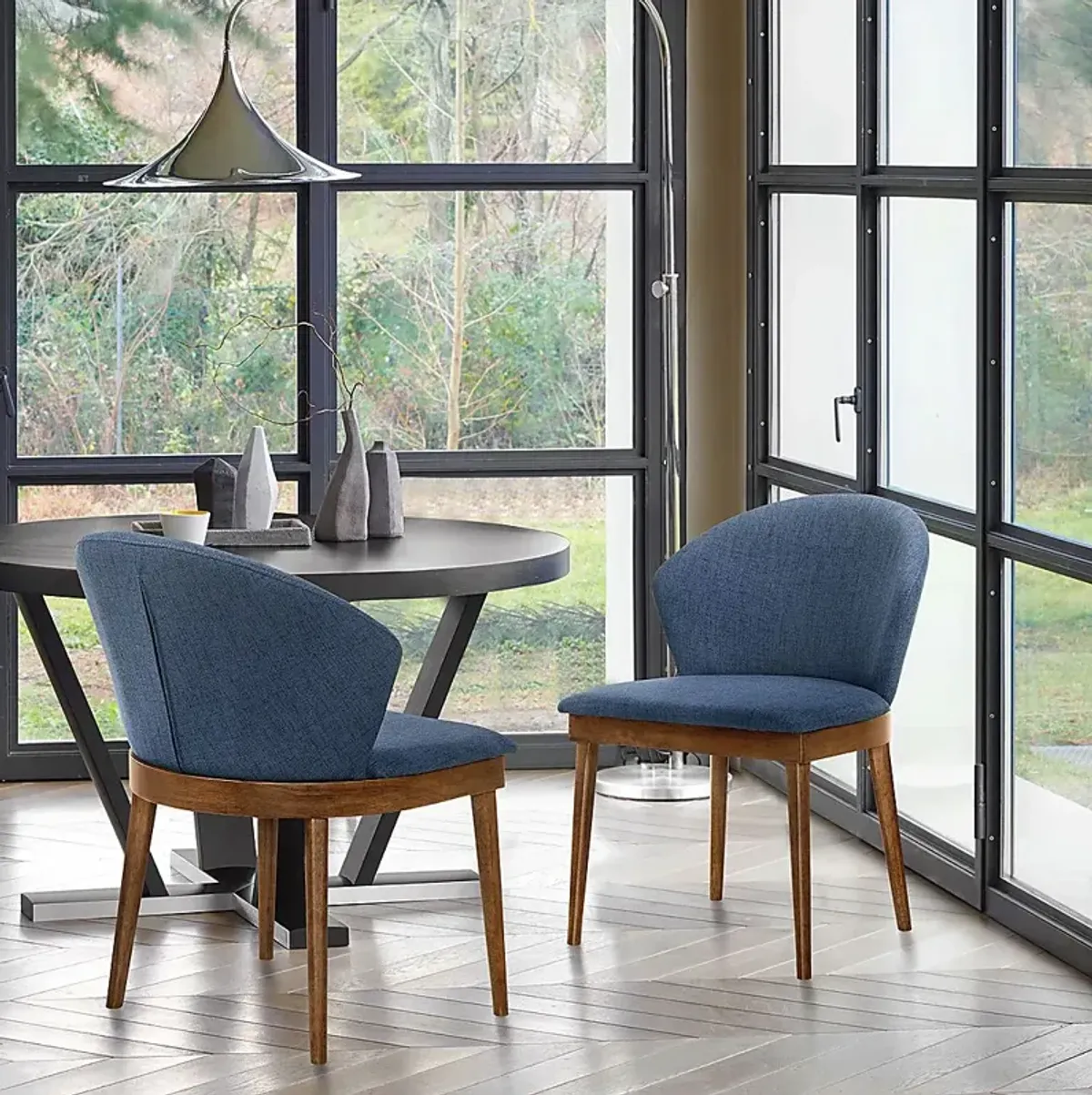 Meralyn I Blue Dining Chair, Set of 2