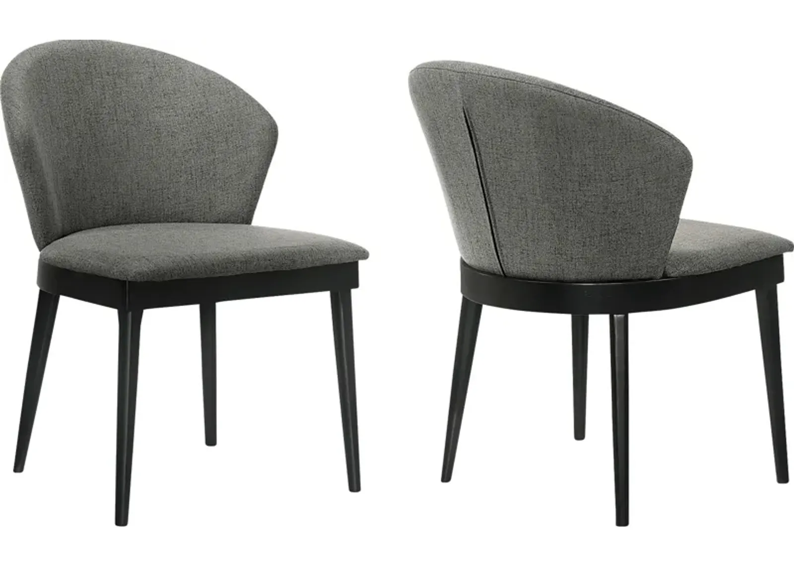 Meralyn II Charcoal Dining Chair, Set of 2