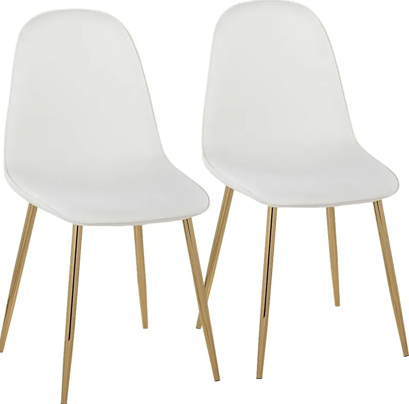 Dazet I White Dining Chair Set of 2