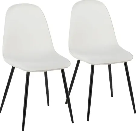 Dazet II White Dining Chair Set of 2