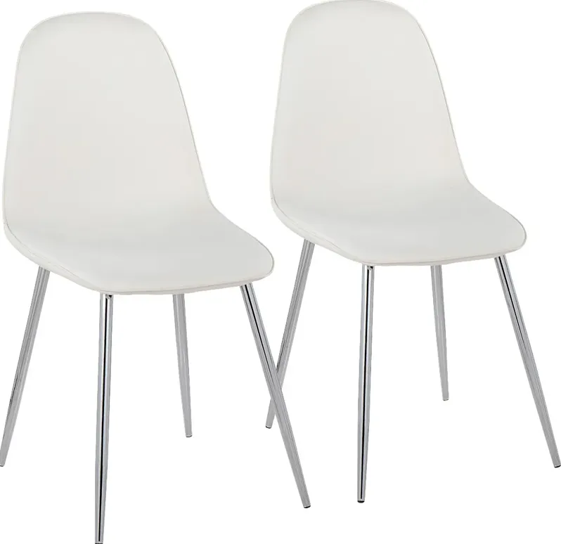 Dazet IV White Dining Chair Set of 2