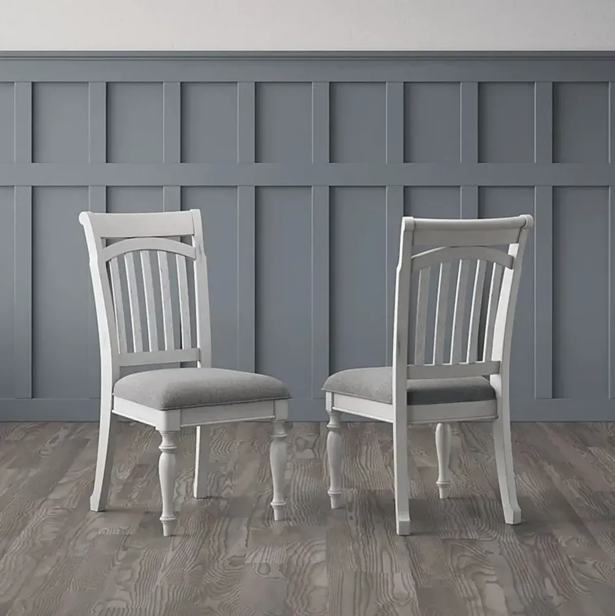 Luchars Gray Dining Chair, Set of 2