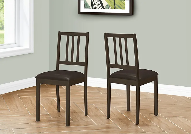 Teegreen Brown Dining Chair, Set of 2