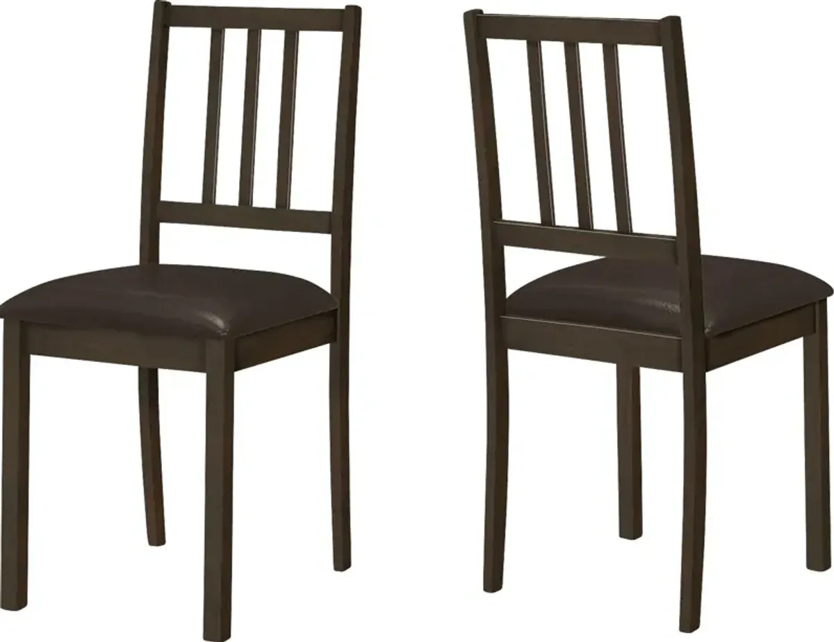 Teegreen Brown Dining Chair, Set of 2