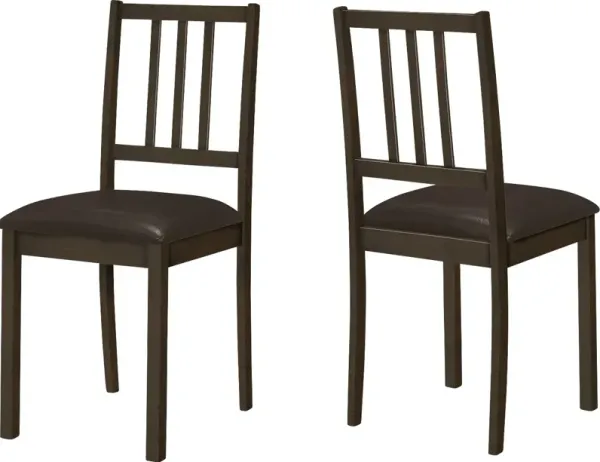 Teegreen Brown Dining Chair, Set of 2