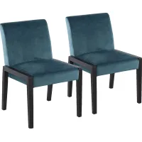 Dobester I Teal Side Chair, Set of 2