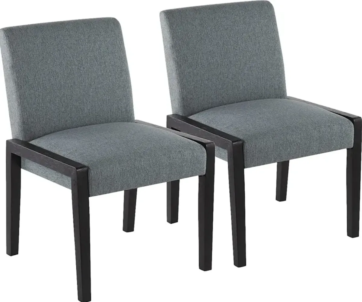 Dobester I Light Teal Side Chair, Set of 2