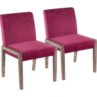 Dobester II Pink Side Chair, Set of 2