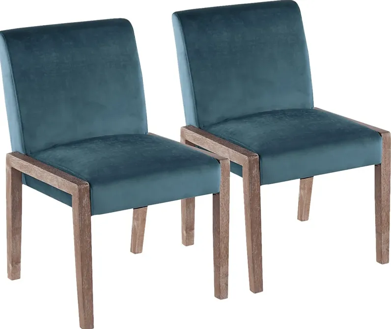 Dobester II Teal Side Chair, Set of 2