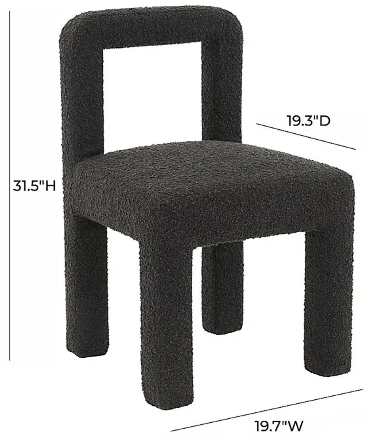 Beaudelaire Black Side Chair