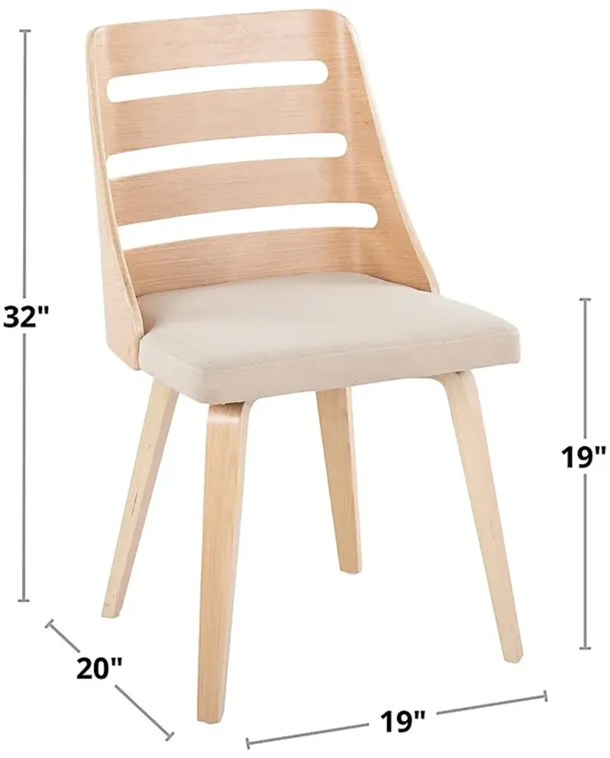 Tullahama Cream Dining Chair, Set of 2