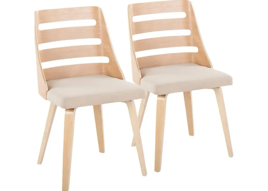 Tullahama Cream Dining Chair, Set of 2