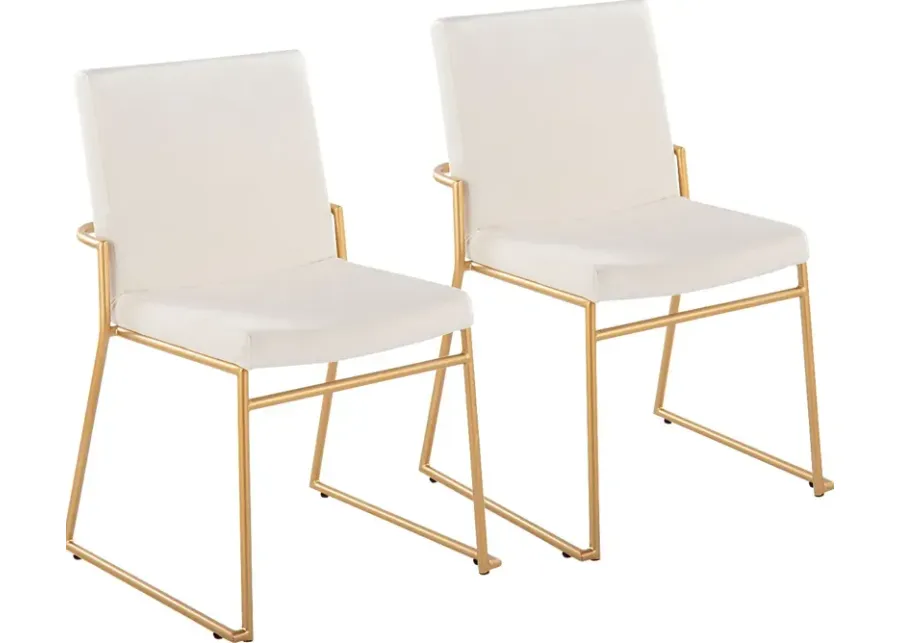 Powhatan II Cream Dining Chair, Set of 2