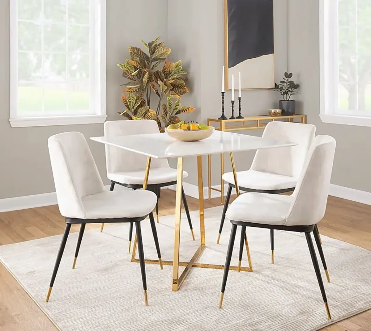 Oaklon Beige Dining Chair, Set of 2