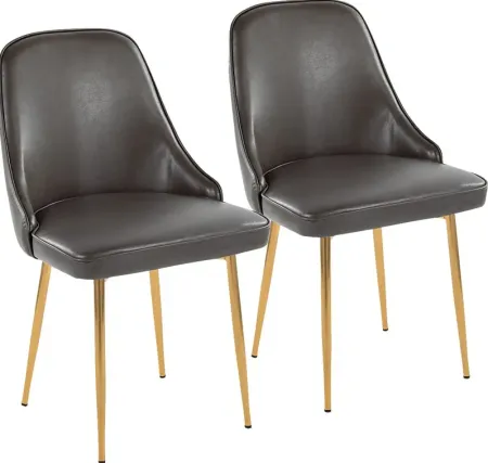Clovis I Gray Dining Chair, Set of 2