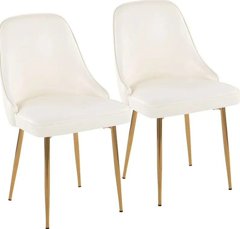 Clovis I White Dining Chair, Set of 2