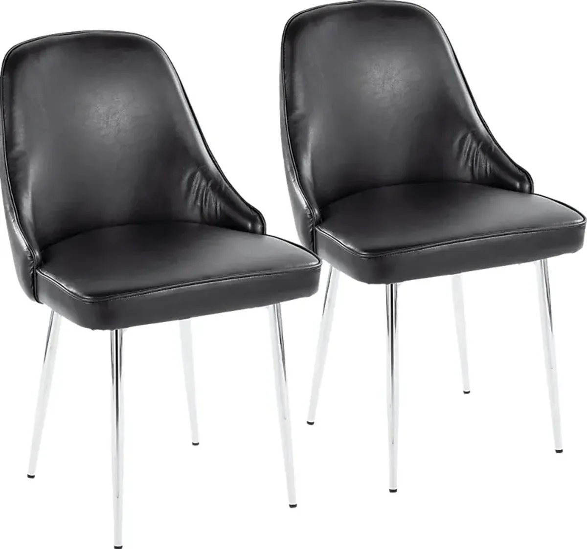 Clovis II Black Dining Chair, Set of 2