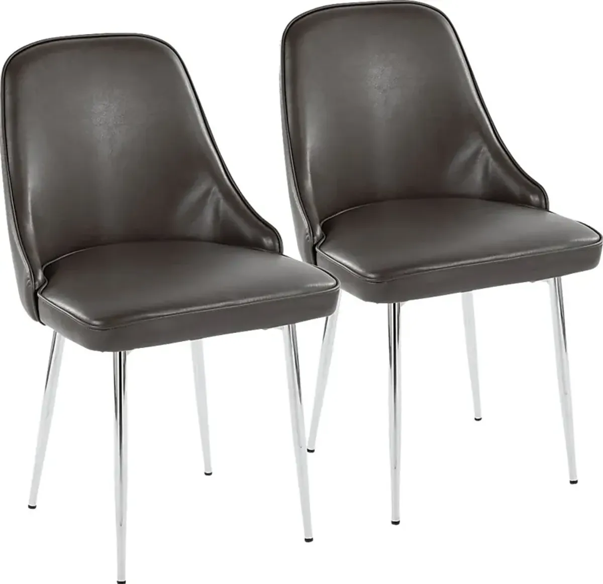 Clovis II Gray Dining Chair, Set of 2