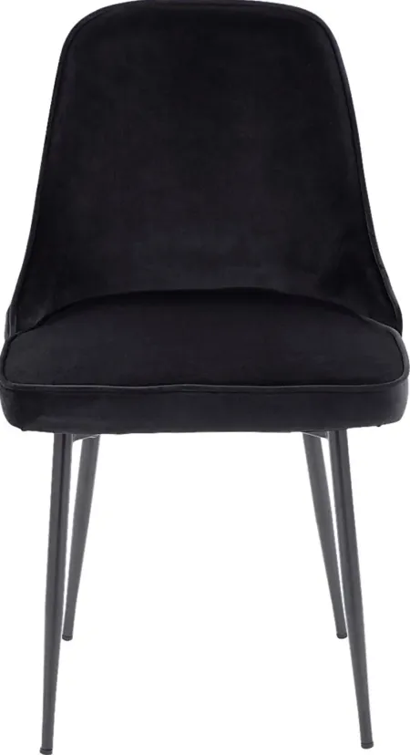 Clovis III Black Dining Chair, Set of 2