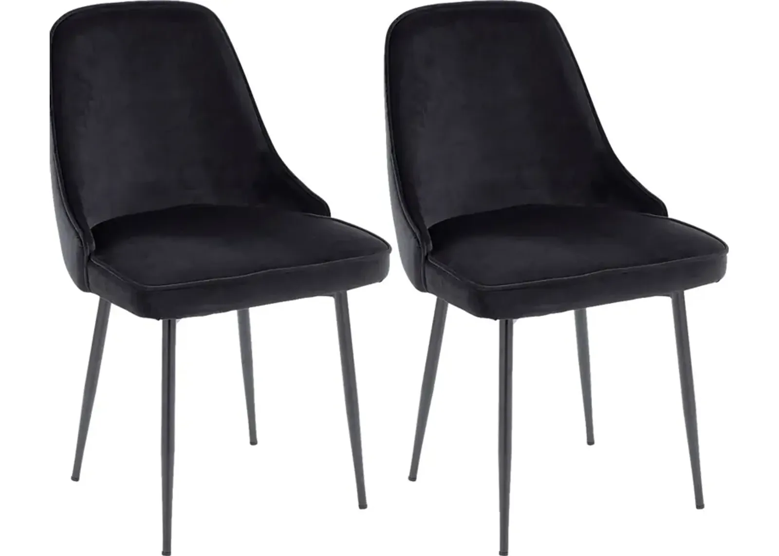 Clovis III Black Dining Chair, Set of 2