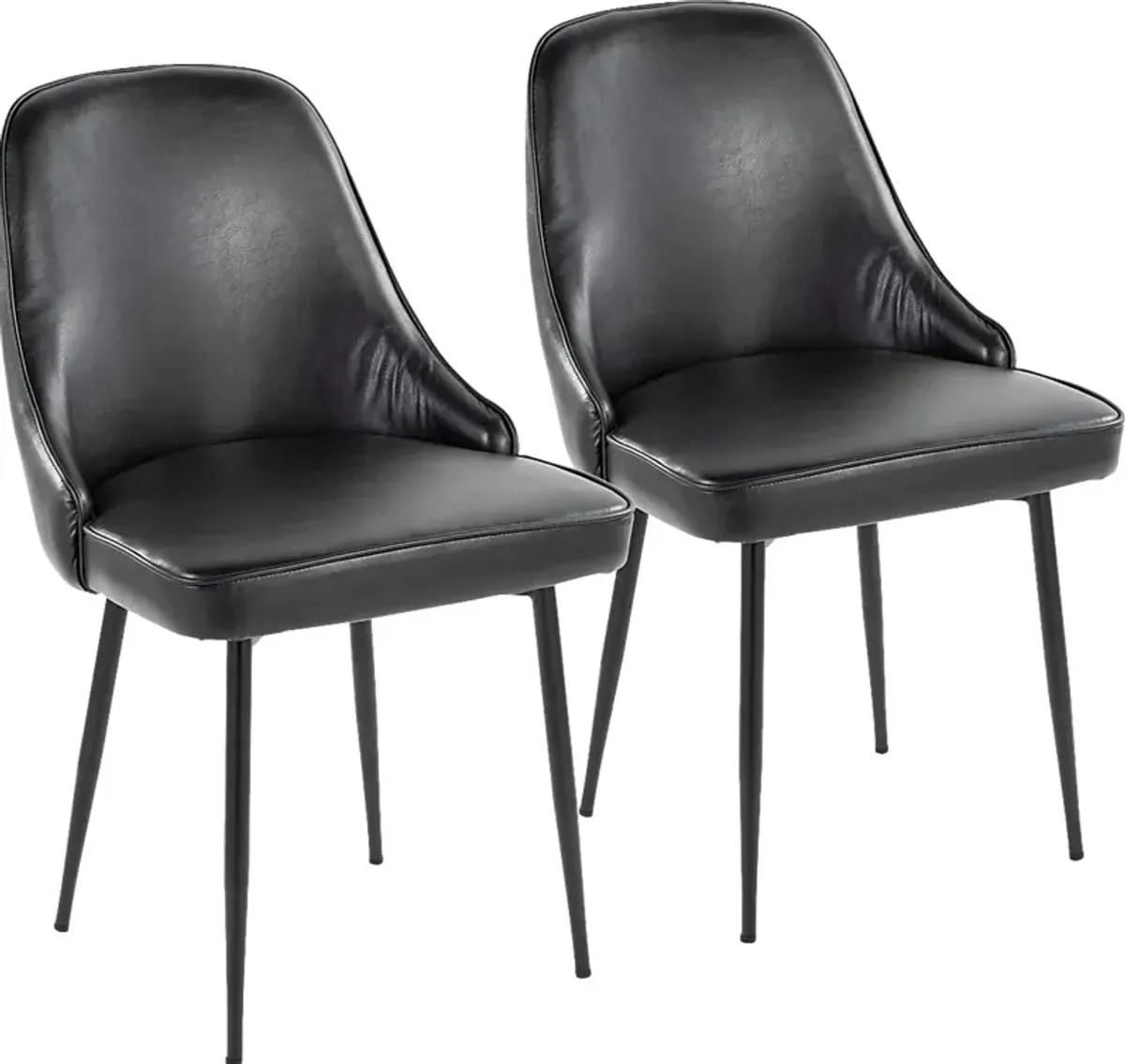 Clovis IV Black Dining Chair, Set of 2