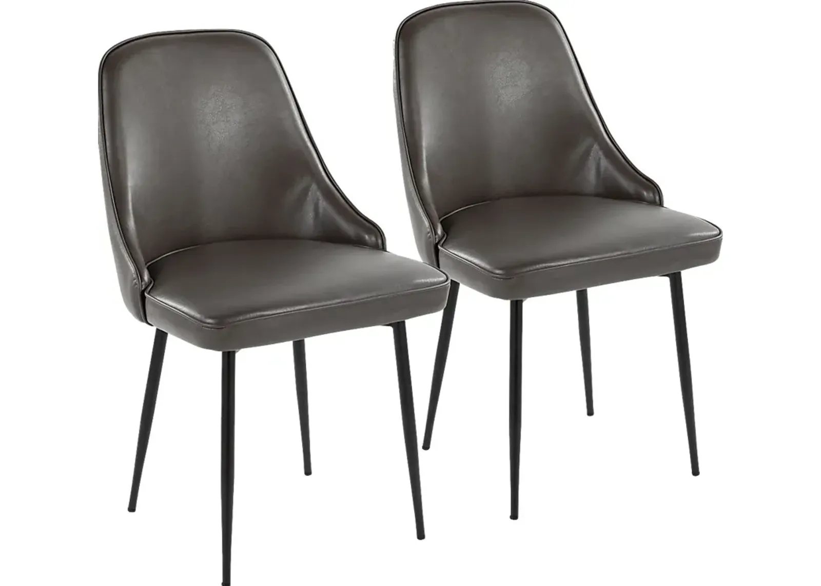 Clovis IV Gray Dining Chair, Set of 2