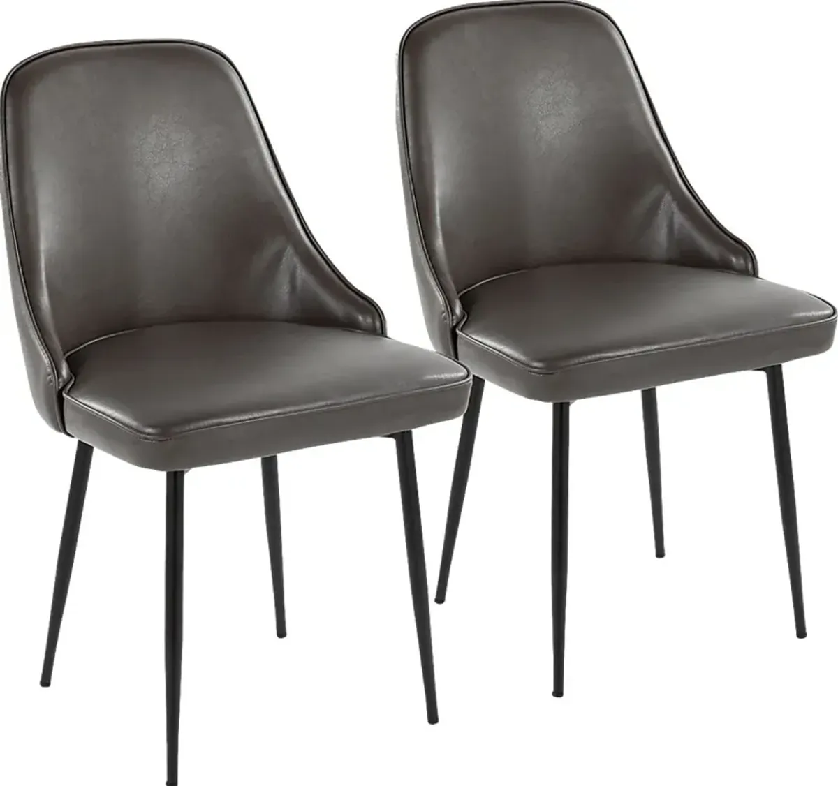 Clovis IV Gray Dining Chair, Set of 2