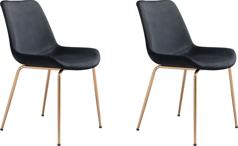 Byerstone Black Side Chair, Set of 2