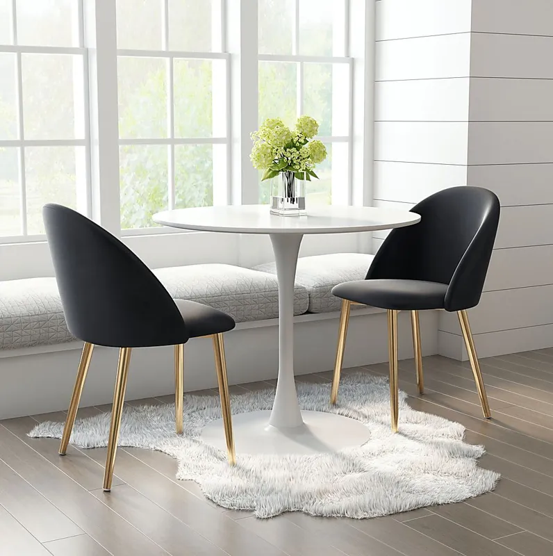 Dordine Black Side Chair, Set of 2