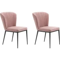 Farlook Pink Side Chair, Set of 2