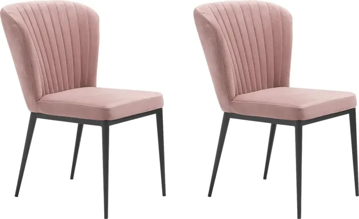 Farlook Pink Side Chair, Set of 2