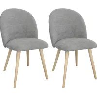 Yeomanns Gray Dining Chair, Set of 2