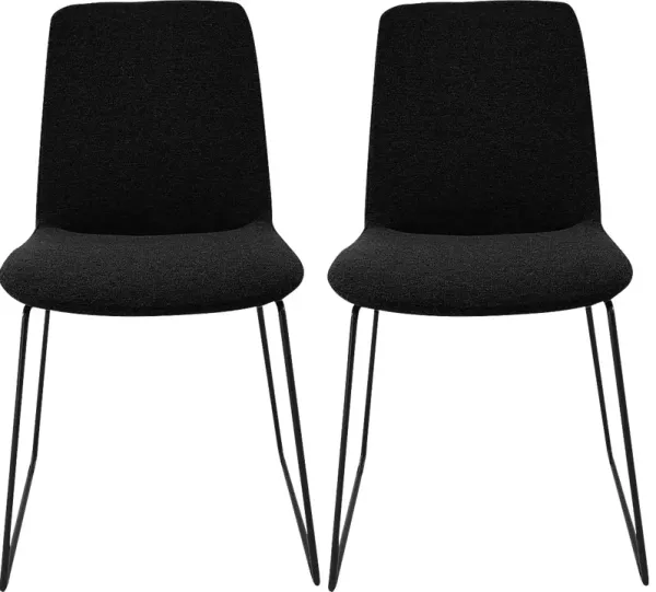 Bermwood Black Dining Chair, Set of 2