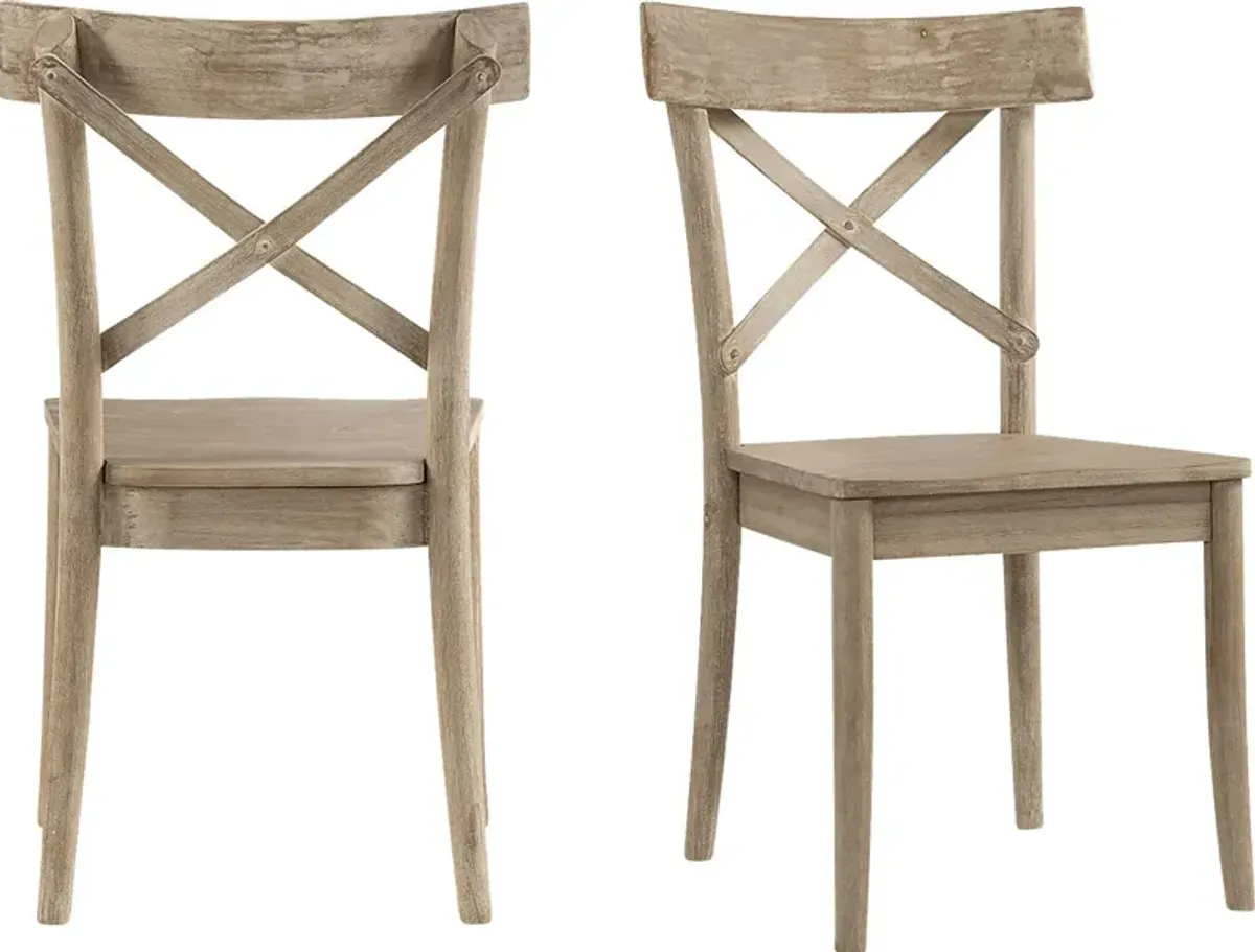 Adwolfe Natural Side Chair Set of 2