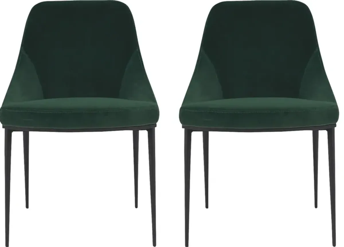 Ashberry Green Arm Chair, Set of 2